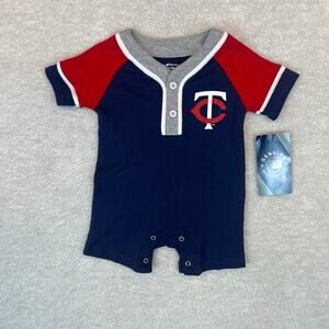 NWT MLB Minnesota Twins Baby Romper Sz 0/3 Months